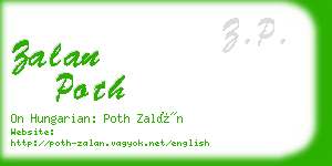 zalan poth business card